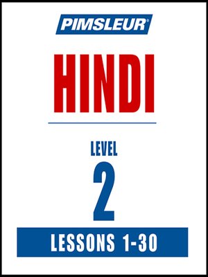 cover image of Pimsleur Hindi Level 2